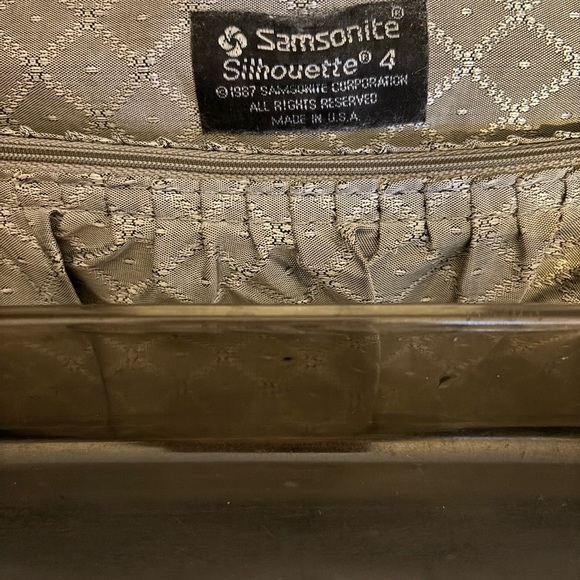 VTG 80’s Samsonite Silhouette Hard Shell Gray Train Cosmetic Makeup Travel Case - Picture 3 of 10